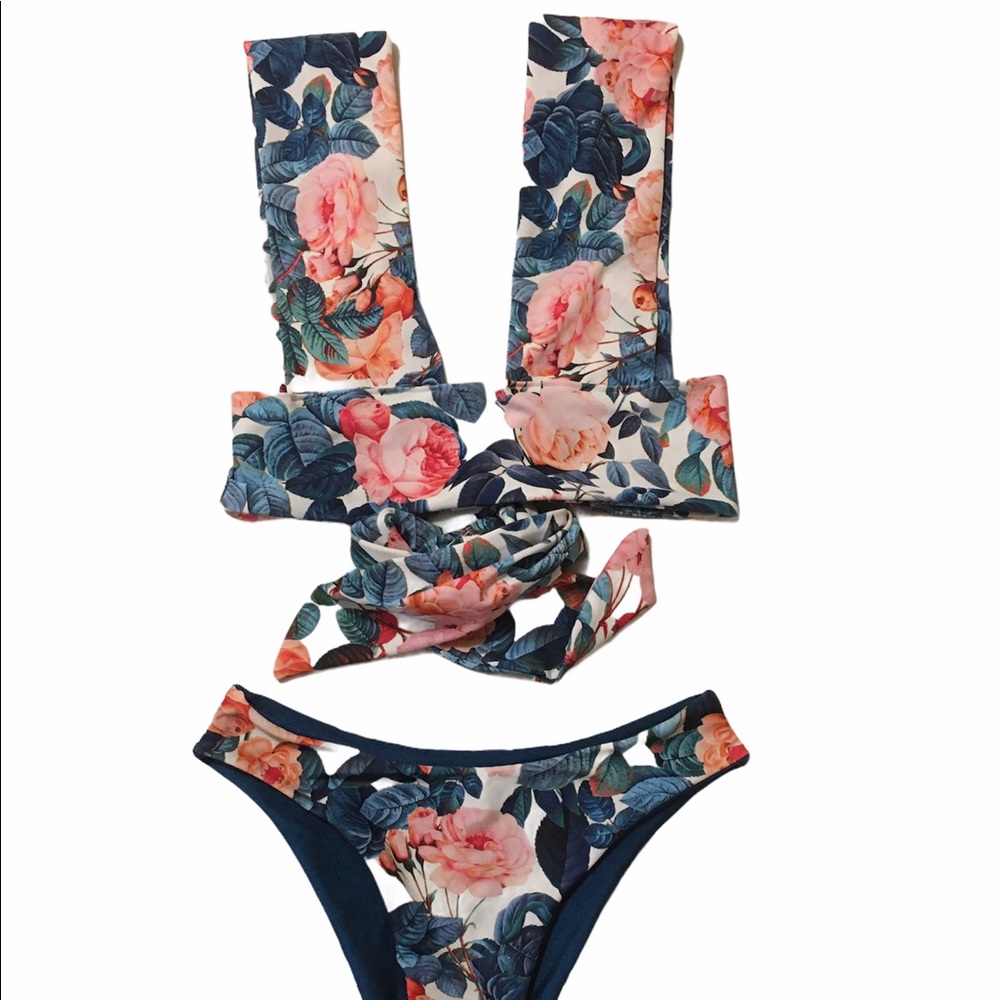 Handmade cheeky floral bikini